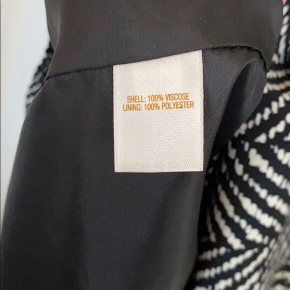 Kate Spade Reade Black White printed swing Herringbone Tie Neck Shift Dress XL - Picture 8 of 8